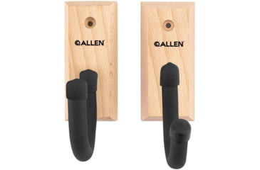 Image of Allen Defender Hooks w/Wooden Mounting Plaque, Black, Wood/Steel, 5654