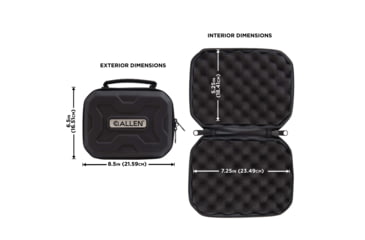 Image of Allen EXO Molded Handgun Case, Black, 7in, 82-7