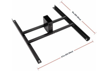Image of Allen EZ Aim Steel Target Stand Base, Black, Powder Coated Steel, 21in Long, 15543