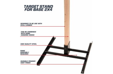 Image of Allen EZ Aim Steel Target Stand Base, Black, Powder Coated Steel, 21in Long, 15543
