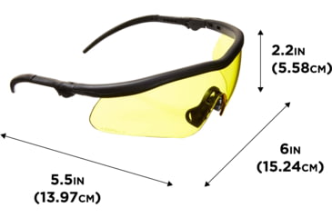 Image of Allen Guardian Shooting Safety Glasses, Black Frame, Yellow Lenses, One Size, 2379