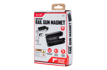 Image of Allen Gun Ready Rail Handgun Magnet, 1 Handgun, Black, Metal, 5648