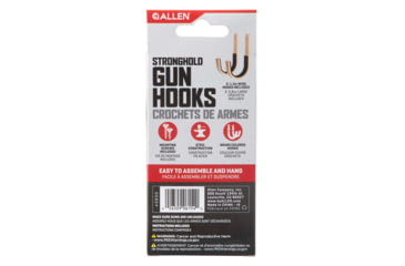 Image of Allen Stronghold Steel Hooks, 1 Handgun/Rifle/Shotgun, Brass, Steel, 2 Pack, 5650