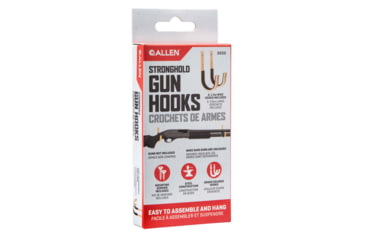 Image of Allen Stronghold Steel Hooks, 1 Handgun/Rifle/Shotgun, Brass, Steel, 2 Pack, 5650
