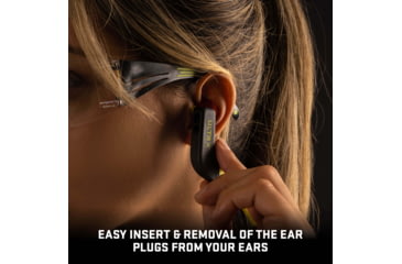 Image of Allen ULTRX Wave Banded Ear Plugs, Gray/Yellow, 4102