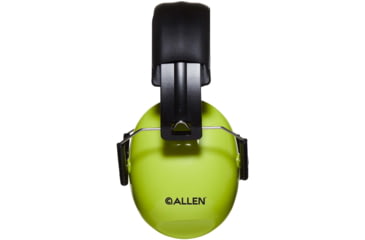Image of Allen Youth Sound Shield Foldable Safety Earmuffs, 21 dB NRR, ANSI S3.19 &amp; CE EN352-1 Hearing Protection Rated, Black/Chartreuse, One Size, 2327