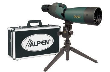 Image of Alpen 20-60x80 Waterproof Straight Spotting Scope w/ Micro Adjust Tripod 786KIT