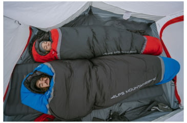Image of ALPS Mountaineering Zenith 0 Degrees Sleeping Bag, Regular, Charcoal/Red, 4351642
