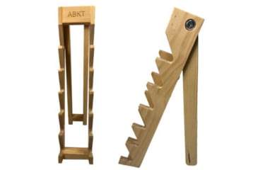 Image of American Buffalo Knife Abkt Wood Knife Display Stand Holds 6 Knives W/abkt Logo