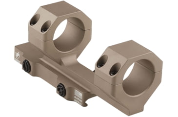 Image of American Defense Manufacturing 30mm Cantilevered Dual Ring Scope Mount w/ 1/2in Titanium GI Bolts, Flat Dark Earth, Small, AD-DELTA-C-30-FDE-TGIB