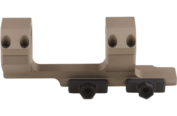 Image of American Defense Manufacturing 30mm Cantilevered Dual Ring Scope Mount w/ 1/2in Titanium GI Bolts, Flat Dark Earth, Small, AD-DELTA-C-30-FDE-TGIB