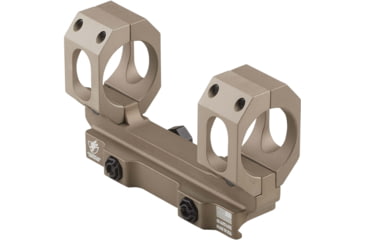 Image of American Defense Manufacturing 34mm Straight Up Dual Ring Scope Mount w/ 1/2in Titanium GI Bolts, Flat Dark Earth, Small, AD-RECON-S-34-FDE-TGIB