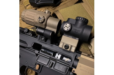 Image of American Defense Manufacturing ADM Flip Off Magnifier Mount, Titanium Lever, Black, AD-SM51-FLIP-TL