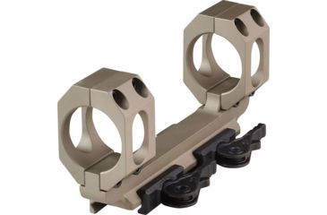 Image of American Defense Manufacturing Dual Ring Scope Mount Straight Up, Spaced Wide to Fit Larger Scoped Like SCHMIDT &amp; BENDER, 1in Rings, Flat Dark Earth, AD-RECON-SW 1 STD FDE-TL