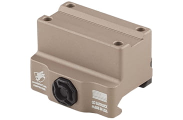 Image of American Defense Manufacturing One Piece Mount Co-Witness for the Trijicon MRO w/ 1/2in Titanium GI Bolt, Flat Dark Earth, Small, AD-MRO-10-FDE-TGIB