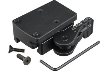 Image of American Defense Manufacturing Trijicon RMR Mount Co-witness Troy Sights, Tactical Lever, Black, AD-RMR-MID TAC R
