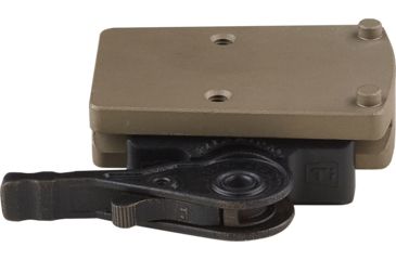 Image of American Defense Manufacturing Trijicon RMR Mount w/ iron sight co-witness, Right hand lever, Flat Dark Earth, AD-RMR-RH STD FDE-TL