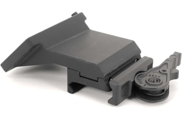 Image of American Defense Manufacturing Trijicon RMR Mount w/ Offset, Titanium Lever, 45 Degree Offset, Left Hand, Black, AD-RMR-OFFSET-LH-45-TL