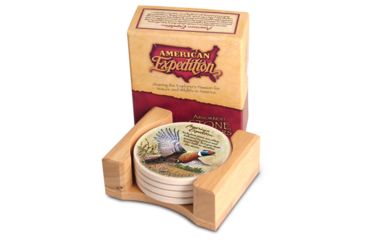 Image of American Expedition Set of 4 Stone Coaster, Pheasant 08415