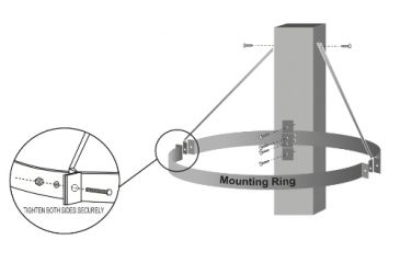 Image of American Hunter Post Ring Mount For Poly Barrels Using Directional Feeder AH-POSTRG