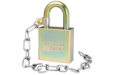 Image of American Lock A5200GL Government Padlock w/ 9&quot; chain 903321