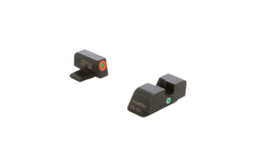 Image of AmeriGlo I-Dot Sight set for FN High Power, Green Front with Orange Outline, Green Rear, Matte Finish, Black, FN-201