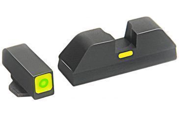 Image of AmeriGlo Painted Rear Sight .287in. Height, Green Lumi line, .155in. notch GL-615G