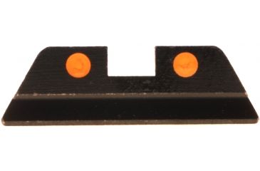 Image of AmeriGlo Painted Rear Sight Fits Glock 17,19,22,23,24,26,27,33,34,35,37,38,39, .256in. Height, Orange Dots GG-414R