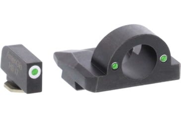 Image of AmeriGlo Pistol Tritium Night Sights, Glock 17,19,22,23,24,26,27,33,34,35,37,38,39, Ghost Ring Green Front, Green Rear, GL-125
