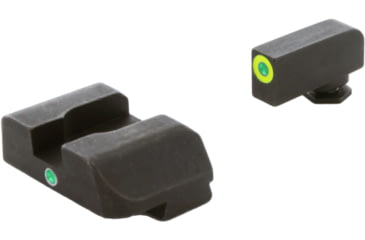 Image of AmeriGlo Tritium Night Sights, For Glock 17/19/22 Pro i-Dot set GRN / Lime Outline ProGlo Front with single GRN Rear GL-301