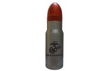 Image of AmmOMug US Marine Corps Anchor and Globe Silhouette Silver Hollow Point 16oz Mug AMA-025
