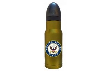 Image of AmmOMug US Navy Coat of Arms Brass Standard 16oz Mug AMA-059