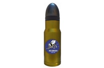 Image of AmmOMug US Navy Sailor Can-Do SeaBee Blue Brass Standard 16oz Mug AMA-094-3