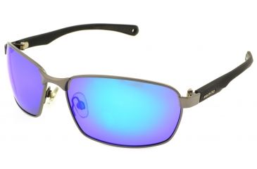 Image of Angler Eyes Arapaima Sunglasses, Matte Dark Gun Frame, Smoke Polarized with Blue Mirror Flash Lens, Polarized, 10225836.FGX
