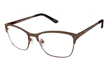 Image of Ann Taylor AT002 Progressive Prescription Eyeglasses - Frame Brn/Crystal, Size 52/16mm TYAT00202