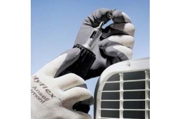 Image of Ansell Healthcare HyFlex Foam Gloves, Ansell 205572 Gray Gloves With White Liner