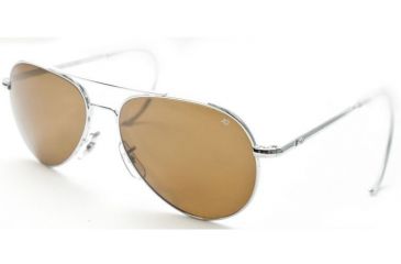 Image of AO General Sunglasses, Silver, Amber Glass Lens, Comfort Cable, 58mm S-CG-CC-58
