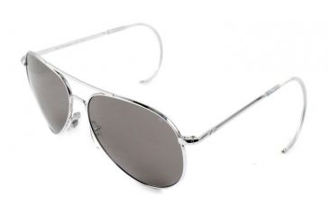 Image of AO General Sunglasses, Silver, Gray Glass Lens, Comfort Cable, 52mm S-TCG-CC-52