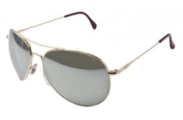 Image of AO II 8-Base Sunglasses, Gold, Comfort Cable, Silver Mirror Lens, 52mm, Small G-SMP-CC-52