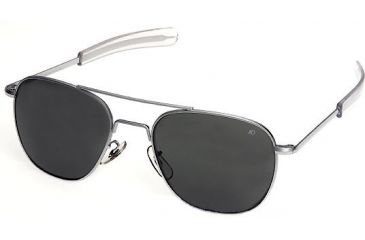 Image of American Optical Original Pilot 57mm Sunglass, Matte Chrome Frame -