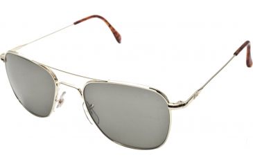 Image of Ao Original Pilot Sunglasses Gold Wire Spatula True Color Gray Glass Lens 52mm G Tcg Ws 52