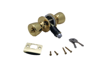 Image of AP Products Entrance Door Knob Knob Lock Set Polished Brass, 013-220