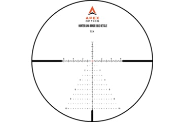 Image of Apex Optics Hunter 3-15x44mm Rifle Scope, 30mm Tube, First Focal Plane FFP, HLR Reticle, Illuminated, Black, 315-4401