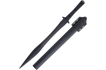 Image of APOC by Dragon King Wasteland Gladius Sword, 32.5in Overall, 23.5in Black Double Edge SS Blade, Black G10 Handle, SS Guard, Glass Breaker, Black Nylon Scabbard, SD35570