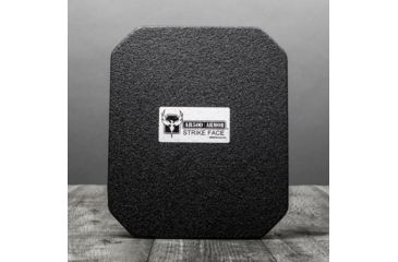 Image of AR500 Armor Level III+ 10x12 Lightweight Square Back Armor Plate, Base PAXCON Coating, Black 3+LW10X12SQBR