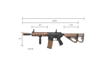 Image of Arcturus LWT MK-II CQB 10in AEG SPORT Starter Pack ARC SE Airsoft Gun, Black/Tan, AT-ST02-CQ-SE-BT-PK