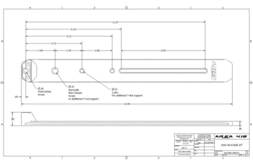 Image of Area 419 ARCALOCK 12in Universal Barricade Rail Kit, Black, 419-ALK-UNIV12-KIT