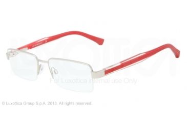 Image of Armani EA1012 Eyeglass Frames 3045-52 - Matte Silver Frame