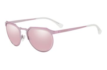 Image of Armani EA2067 Sunglasses 32737V-54 - Metallized Pink Frame, Pink Mirror White Lenses