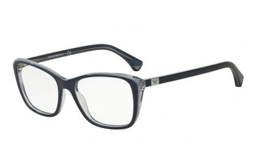 Image of Armani EA3083 Eyeglass Frames 5517-52 - Top Wisteria/op Mauve/mauve Tr Frame
